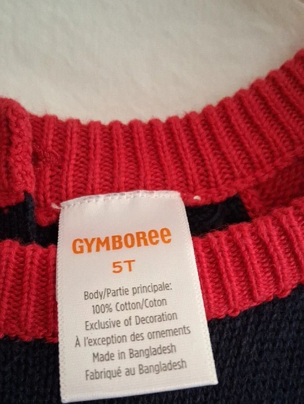 Gymboree Navy and Red Ladybug Knit Dress